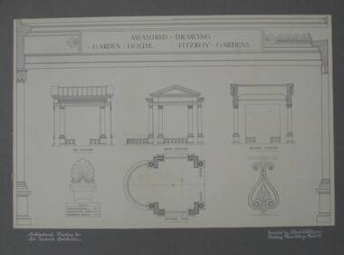 Architectural Drawing, Measured drawing ornament House Fitzroy Gardens by Albert E. Williams, c1920