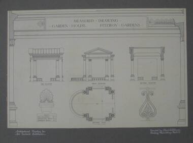 Architectural Drawing, Measured drawing ornament House Fitzroy Gardens by Albert E. Williams, c1920, c1920