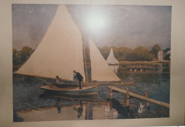 Printmaking, Les Yachts (Sailing Boats) by Pierre Gazou, 1962