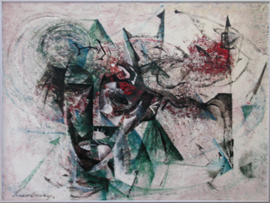 Painting, 'Crucifixion' by David Newbury, 1957