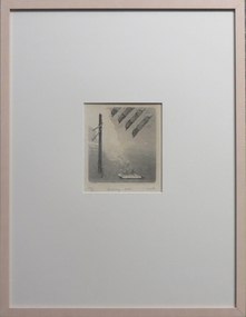 Work on paper - Printmaking - Etching, 'Burning Land' by Christopher Croft, 1974
