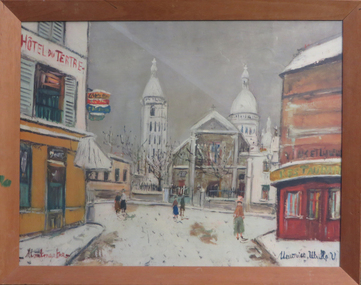 Work on paper - Printmaking - Lithograph, 'Eglise Saint Pierre de Montmartre et le Sacre Coeur' by Maurice Utrillo, 1962