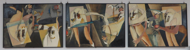 Artwork - Triptych, ‘Bits and Speechless Pieces’, ‘A Grimace on Obscurity 3’ and ‘Keeping the Interval’ by Tarli Glover, 1984