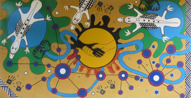 Artwork - Painting, [Reconciliation] by Leoda Atkinson, 1999