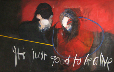 painting, 'It's Just Good to be Alive' by Graham Bird, 1987