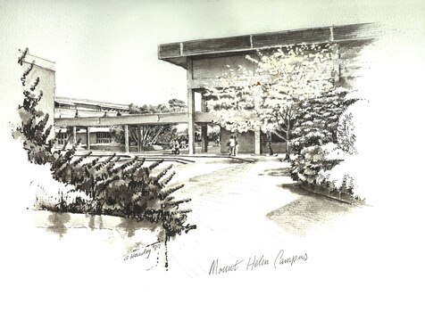 Exterior view of buildings at Mt Helen Campus