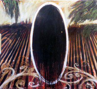 Painting, 'Through a Dark Glass Darkly' by David Noonan, c1989