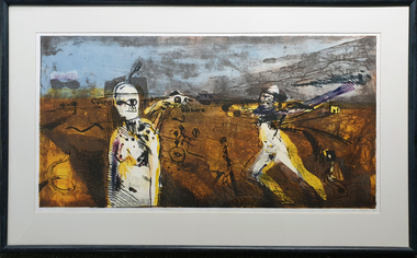 Work on paper - Printmaking - Multi media, 'Woman of the Interior' by Elaine d'Esterre, 1993