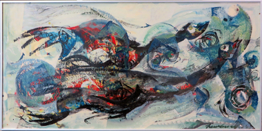 Oil, 'Migratory Birds' by David Newbury, 1956 /1958