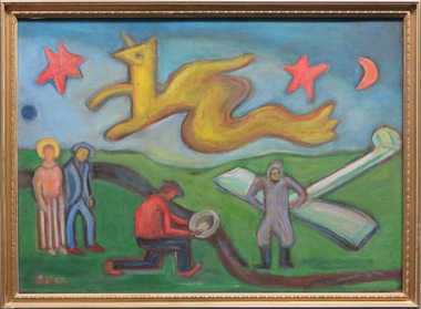 Painting, Bernard Boles, 'Valley of the Hippogriffen' by Bernard Boles, c1938