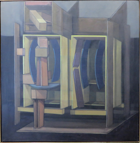 Painting, James Meldrum, 'Two Boxes' by James Meldrum, c1970