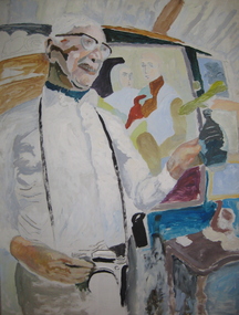 Oil on board, Neville Bunning, Self Portrait (unfinished) by Neville Bunning, 1997