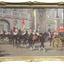 Framed watercolour of mounted military