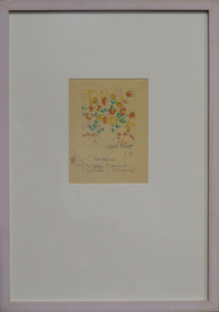 Framed texta drawing of flowers