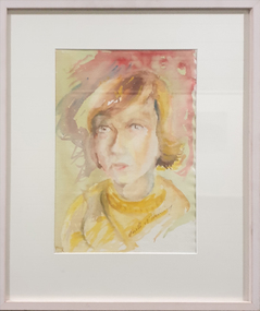 Painting - Watercolour, Neville Bunning, [The Yellow Jumper] by Neville Bunning