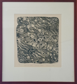 Work on paper - Printmaking, 'Flowers and Leaves' by Nyuwara Tapaya, 1996