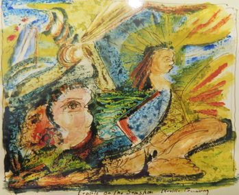 Mixed media on paper, 'L'Opli On L'He Seashore' by Neville Bunning