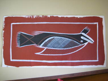 Painting - Acrylic on canvas, Blitner, Eddie, 'Barramundi Spirit' by Eddie Blitner