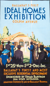 Gouache, Don Refshauge, 'Ideal Homes Exhibition' by Don Refshauge, c1935