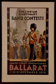 Marching band in front of Ballarat Town Hall.