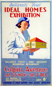 Gouache, Fred Longhurst, 'Ideal Homes Exhibition' by Fred Longhurst, c1935