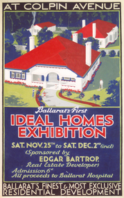 Gouache, Shaw, Evelyn, 'Ideal Homes Exhibition at Colpin Avenue' by Evelyn Shaw, c1935