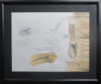 Pencil and Watercolour, 'Cadaver 1' by Duncan Lannan, 1999