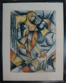 Framed abstract drawing