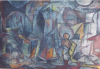Soft Pastel, conte and gesso on Paper, Beckers, Andrew, 'Isolate' by Andrew Beckers, 2001