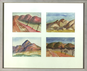 Watercolour on paper, Neville Bunning, [Rocky Landscape]