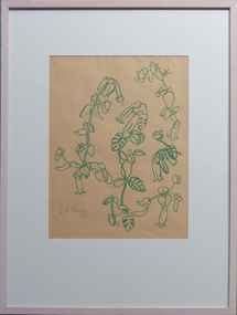 Drawing - Texta on paper, [Flower Study] by Sybil Craig, 2001