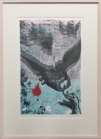 Work on paper - Printmaking - Linocut, Shimmen, Heather, The Ubiquitous Balance by Heather Shimmen, 2003