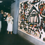 A large tapestry woven from the artwork 'Diggers' by David Larwill.