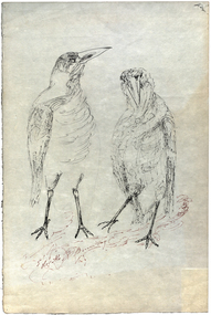 Ink on Paper, Neville Bunning, 'Magpies' by Neville Bunning