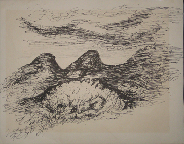 ink on paper, [Three Hills]