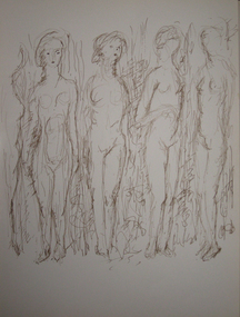 Ink on paper, [Four Nudes]