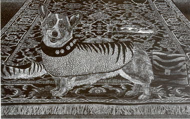 Printmaking - Linocut, Rew Hanks, 'King Billy. Fetch me my coat!' by Rew Hanks, 2003