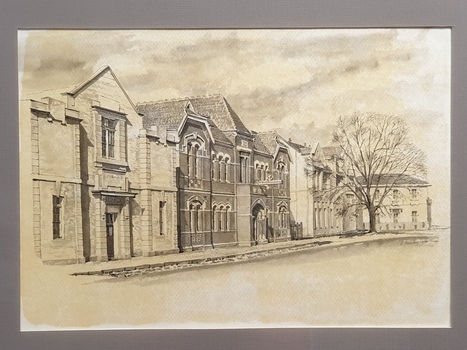 Buildings along Lydiard Street South