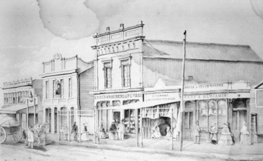 Printmaking - Lithograph, Francois Cogne, 'Part of Road 1859 Ballarat East' by Francois Cogne