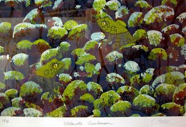 Work on paper - Printmaking - Silkscreen, Lin Onus, 'Walawala Garrkman' by Lin Onus, 2001