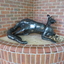 Metal kangaroo sculpture