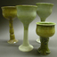 4 ceramic goblets