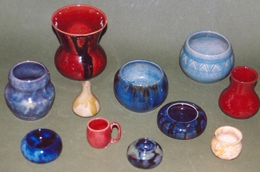 Artwork-Ceramic, Popplewell, Marion, (Group of Small Bowls) by Marion Popplewell