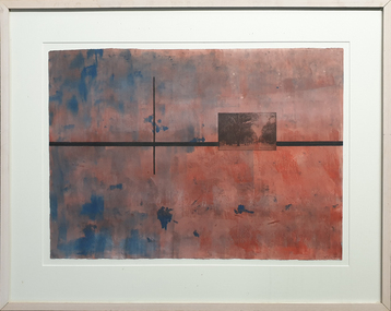 Work on paper - Printmaking - Monoprint, solarprint and acrylic, 'Crossroads' by Jacqueline Sleight, 2004