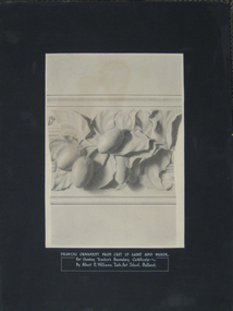 Drawing - pencil on paper, 'Drawing Ornament from Cast in Light & Shade' by Albert E. Williams, c1920