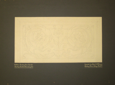 Drawing - pencil on paper, Williams, Albert E, 'Outline Drawing from Cast' by Albert E. Williams, 1928