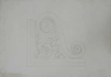 Drawing - Drawing - pencil on paper, Lamb, Charles, [Scroll Design] by Charles Lamb