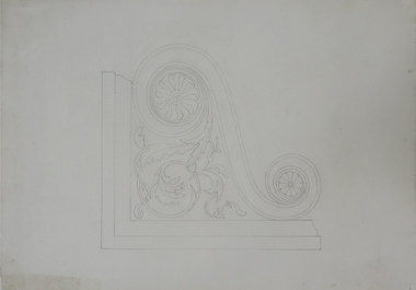 Drawing - Drawing - pencil on paper, Lamb, Charles, [Scroll Design] by Charles Lamb