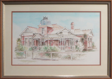 Artwork- Watercolour on paper, "126 Webster Street, Ballarat" by Stan Thomas