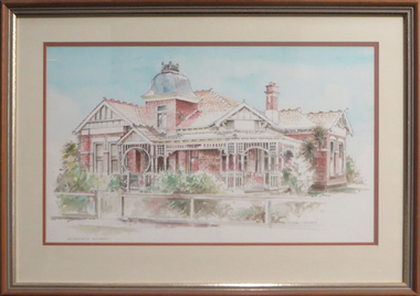 Painting - Artwork- Watercolour on paper, "126 Webster Street, Ballarat" by Stan Thomas